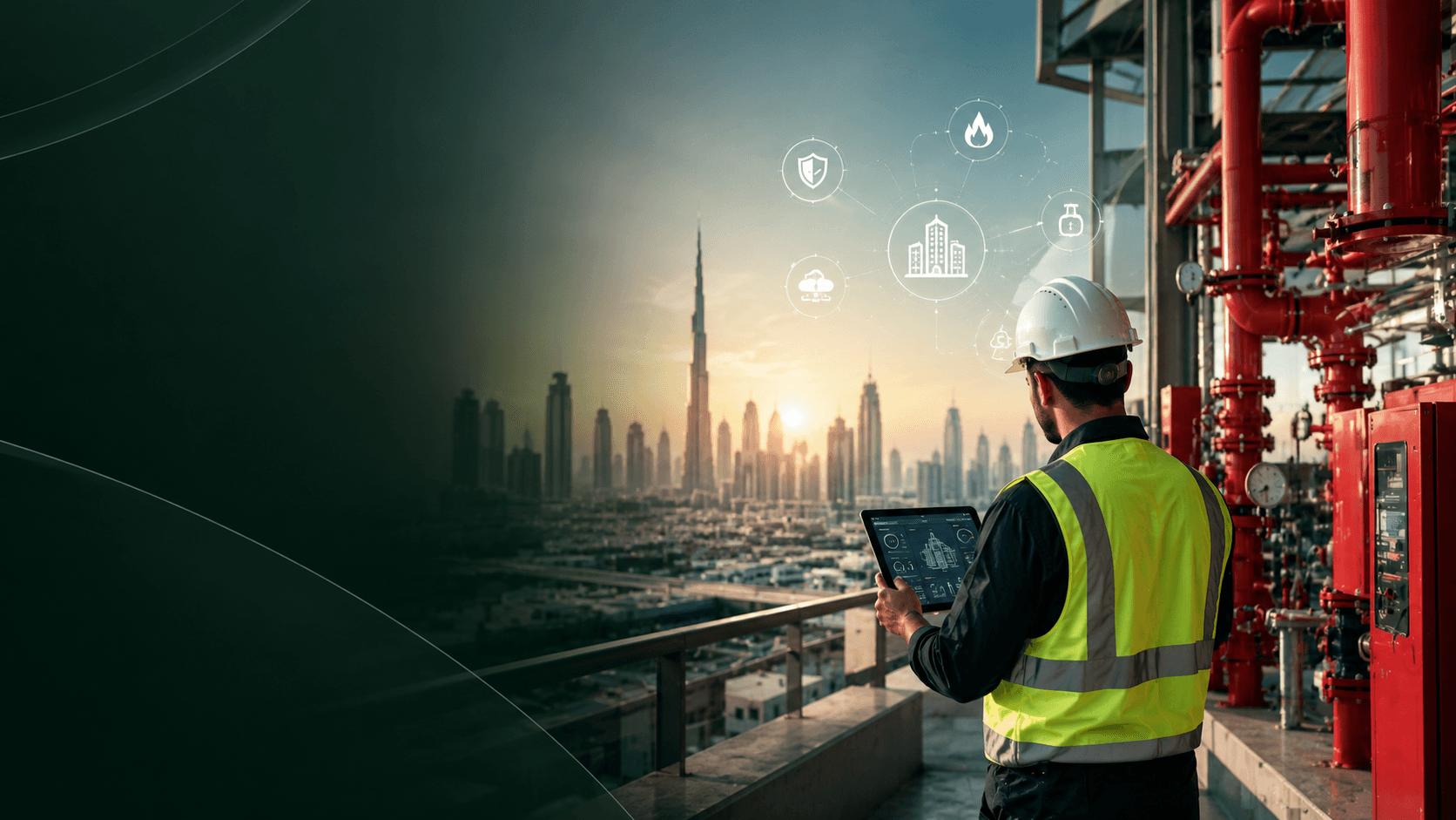 NovaShield team working on fire protection systems in Dubai
